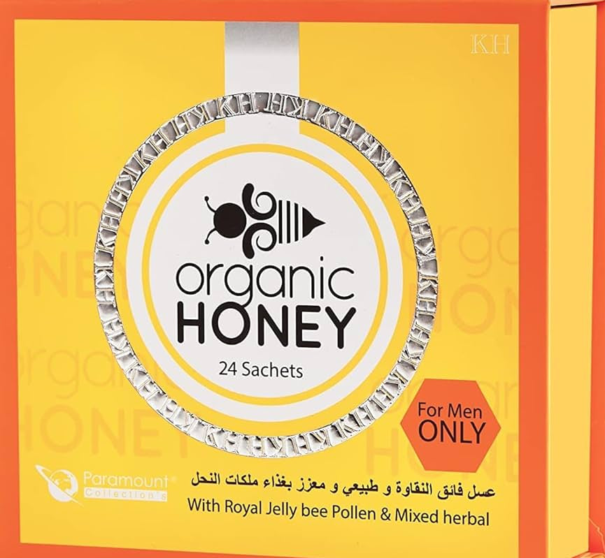 100% Organic Natural Honey Infused with Natural Jelly, Honey Bee Pollen 24