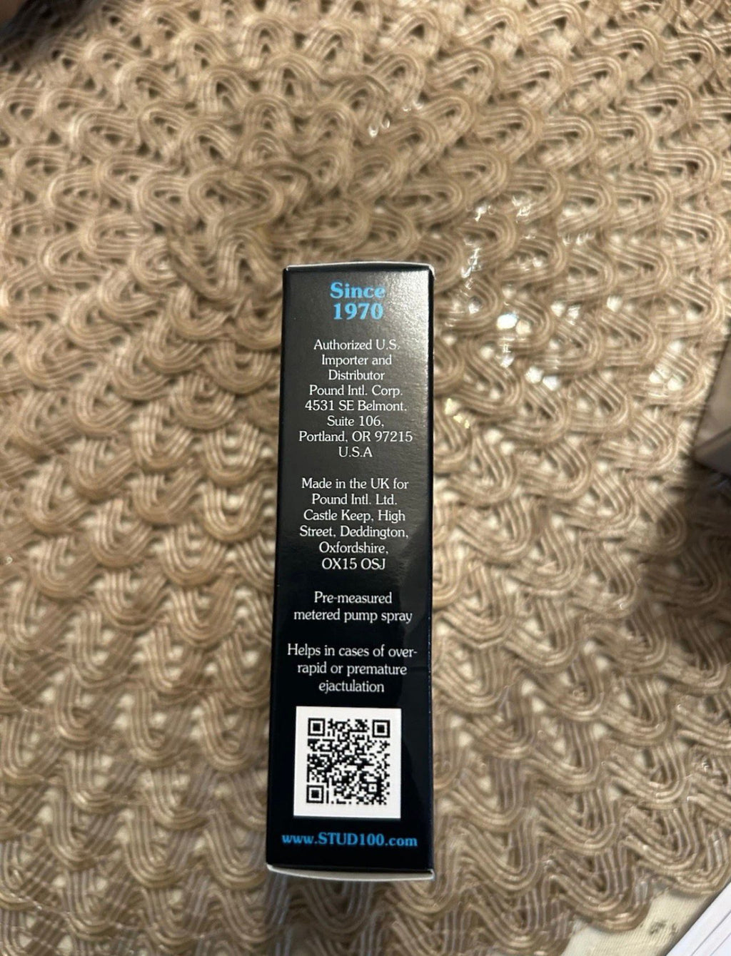 Stud 100 Male Genital Desensitizer Spray, 7/16- Fl. Ounce Box (Pack of 1)